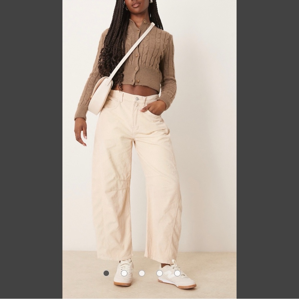#1554 Free People Good Luck barrel leg cord jeans 31